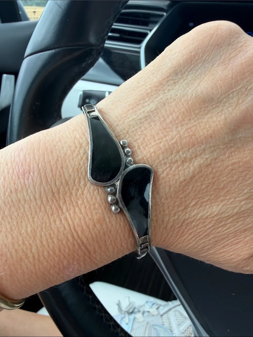 Black Silver Accent Bracelet - Fashion Wearable